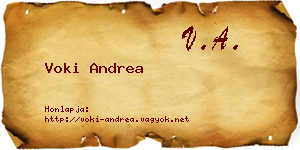 Voki Andrea névjegykártya