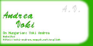 andrea voki business card